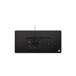 SteelSeries QcK 3XL Black Gaming Mouse Pad, 1220×590mm, Full Desktop Coverage, Micro-Woven Cloth Surface, Pinpoint Mouse Tracking Accuracy, Durable Non-Slip Rubber Base