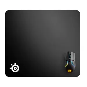 SteelSeries QcK Large Gaming Mouse Pad Black Edition, Micro-Woven Cloth Surface, Non-Slip Rubber Base, Precision Tracking Gaming Mousepad
