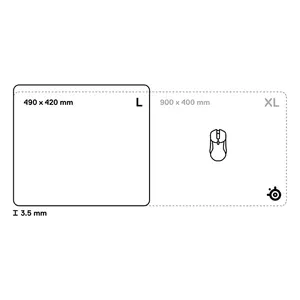 SteelSeries QcK Performance L Control Black Gaming Mouse Pad, 490×420mm, High-Density Micro-Textured Control Surface, High-Grade Neoprene Foam, Low-Profile Stitched Edges, Non-Slip Neoprene Rubber Base