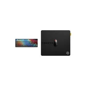 SteelSeries QcK Performance L Control Black Gaming Mouse Pad, 490×420mm, High-Density Micro-Textured Control Surface, High-Grade Neoprene Foam, Low-Profile Stitched Edges, Non-Slip Neoprene Rubber Base