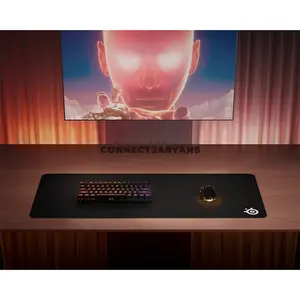 SteelSeries QcK XXL Black Gaming Mouse Pad, 900×400×2mm, Micro-Woven Cloth Surface, Pinpoint Mouse Tracking Accuracy, Non-Slip Rubber Base, Optimized for Optical & Laser Sensors