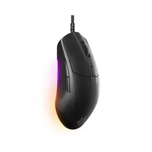 SteelSeries Rival 3 Gen 2 Wired RGB Gaming Mouse Black Edition, High-Precision Optical Sensor, RGB Lighting Effects, Wired USB Connectivity, Competitive Esports Gaming Mouse