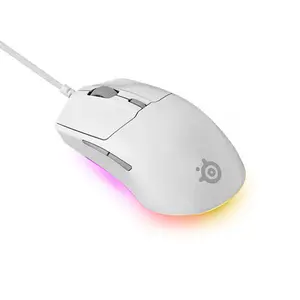 SteelSeries Rival 3 Gen 2 Wired RGB Gaming Mouse White Edition, High-Precision Optical Sensor, RGB Lighting Effects, Wired USB Connectivity, Competitive Esports Gaming Mouse