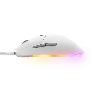 SteelSeries Rival 3 Gen 2 Wired RGB Gaming Mouse White Edition, High-Precision Optical Sensor, RGB Lighting Effects, Wired USB Connectivity, Competitive Esports Gaming Mouse