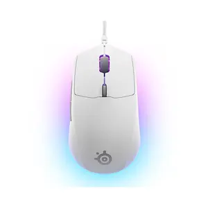 SteelSeries Rival 3 Gen 2 Wired RGB Gaming Mouse White Edition, High-Precision Optical Sensor, RGB Lighting Effects, Wired USB Connectivity, Competitive Esports Gaming Mouse
