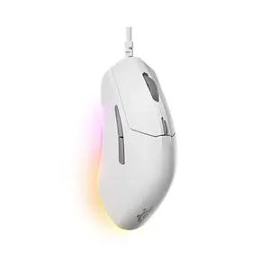 SteelSeries Rival 3 Gen 2 Wired RGB Gaming Mouse White Edition, High-Precision Optical Sensor, RGB Lighting Effects, Wired USB Connectivity, Competitive Esports Gaming Mouse