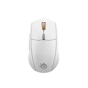SteelSeries Rival 3 Gen 2 Wireless RGB Gaming Mouse White Edition, Dual Wireless Connectivity, High-Precision Optical Sensor, RGB Lighting Effects, Competitive Gaming Mouse
