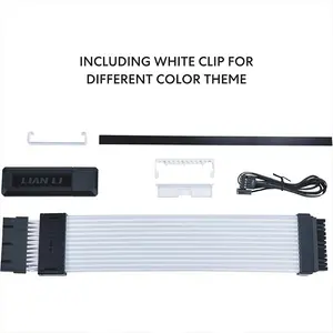 Lian Li Strimer Wireless 24P RGB Light Cable with Controller, Addressable RGB Motherboard Extension Cable Kit, Wireless Lighting Control System, Premium PC Modding Accessory