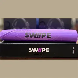 Swipe Large Gaming Mousepad Black Purple Edition, Smooth Surface Extended Gaming Mat, Precision Mouse Tracking Design, Anti-Slip Base Gaming Pad