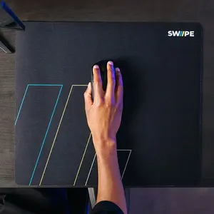 Swipe SP DayBreak Large Gaming Mousepad Black Edition, Smooth Surface Extended Gaming Mat, Precision Mouse Tracking Design, Anti-Slip Base Gaming Pad
