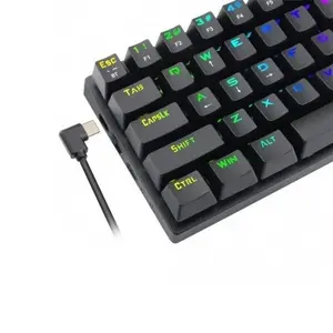 T-DAGGER AINOS T-TGK307 Gaming Mechanical Keyboard, 61 Keys, RGB Backlight, OUTEMU Switches, Dual Mode Wireless & Wired, USB