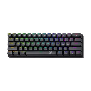 T-DAGGER AINOS T-TGK307 Gaming Mechanical Keyboard, 61 Keys, RGB Backlight, OUTEMU Switches, Dual Mode Wireless & Wired, USB