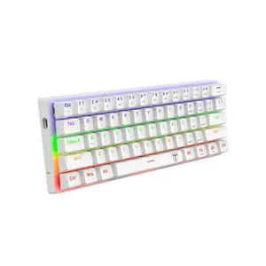 T-DAGGER Arena T-TGK321 Gaming Mechanical Keyboard White, 61 Keys, RGB Backlight, OUTEMU Switches, Full Anti-Ghosting, Wired USB
