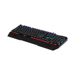 T-DAGGER Battleship T-TGK301 Gaming Mechanical Keyboard, 104 Keys, Rainbow Backlight, Full Anti-Ghosting, Double Shot Keycaps, Wired USB