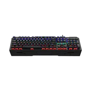 T-DAGGER Battleship T-TGK301 Gaming Mechanical Keyboard, 104 Keys, Rainbow Backlight, Full Anti-Ghosting, Double Shot Keycaps, Wired USB