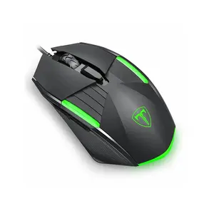 T-DAGGER Blaze T-TGM116 Gaming Mouse, 2400 DPI Optical Sensor, Adjustable DPI Levels, 6 Responsive Buttons, LED Backlighting Effects, Wired USB Gaming Mouse for PC Gamers