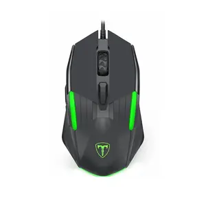T-DAGGER Blaze T-TGM116 Gaming Mouse, 2400 DPI Optical Sensor, Adjustable DPI Levels, 6 Responsive Buttons, LED Backlighting Effects, Wired USB Gaming Mouse for PC Gamers