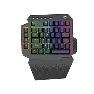 T-DAGGER Capri T-TGK318 Gaming Mechanical Keypad, One-Handed, OUTEMU Blue Switches, RGB Backlight, 6 Macro Keys, Wireless 2.4G + Wired USB
