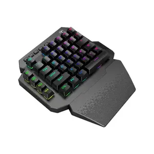 T-DAGGER Capri T-TGK318 Gaming Mechanical Keypad, One-Handed, OUTEMU Blue Switches, RGB Backlight, 6 Macro Keys, Wireless 2.4G + Wired USB