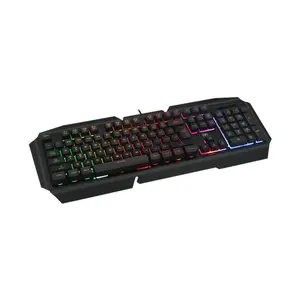 T-DAGGER Landing-ship T-TGK200 Gaming Keyboard, 104-Key Full-Size Layout, Rainbow Backlighting Effects, 19 Anti-Ghosting Keys, Wired USB Connectivity, Gaming Keyboard for Everyday and Competitive Gaming