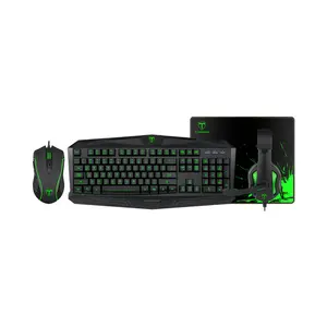 T-DAGGER Legion T-TGS002 Gaming Combo, 4-in-1 Set, Keyboard Mouse Headset Mousepad, 3200 DPI, RGB Lighting, Wired