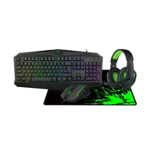 T-DAGGER Legion T-TGS003 Gaming Combo, 4-in-1 Set, Keyboard Mouse Headset Mousepad, 3200 DPI, RGB Lighting, Wired
