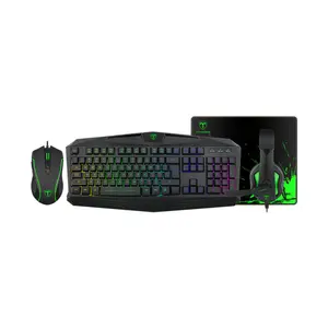 T-DAGGER Legion T-TGS003 Gaming Combo, 4-in-1 Set, Keyboard Mouse Headset Mousepad, 3200 DPI, RGB Lighting, Wired