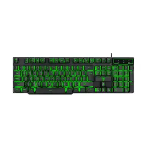 T-DAGGER Liner T-TGK107 Gaming Keyboard, 104-Key Full-Size Layout, 7-Color LED Backlighting, 19 Anti-Ghosting Keys, Wired USB Connectivity, Responsive Gaming Keyboard for PC Users