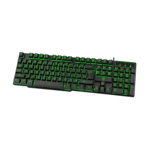 T-DAGGER Liner T-TGK107 Gaming Keyboard, 104-Key Full-Size Layout, 7-Color LED Backlighting, 19 Anti-Ghosting Keys, Wired USB Connectivity, Responsive Gaming Keyboard for PC Users