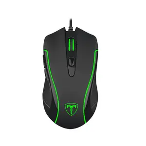 T-DAGGER T-TGM106 Private Gaming Mouse, 3200 DPI Optical Sensor, 6 Programmable Buttons, RGB Backlight Effects, 125Hz Polling Rate Wired USB Gaming Mouse