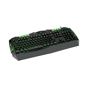 T-DAGGER Torpedo T-TGK102 Gaming Keyboard, 104-Key Full-Size Layout, 3-Color LED Backlighting, 19 Anti-Ghosting Keys, Wired USB Connectivity, Reliable Gaming Keyboard for Desktop Gaming Setups