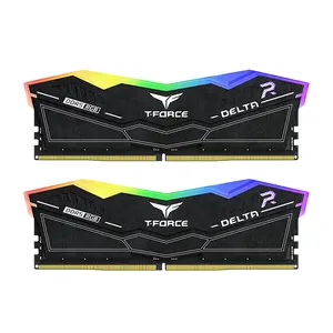 TeamGroup T-Force Delta RGB DDR5 Desktop RAM, 32GB (2x16GB) 6000MHz CL30, Black, ARGB, Heatsink, XMP EXPO