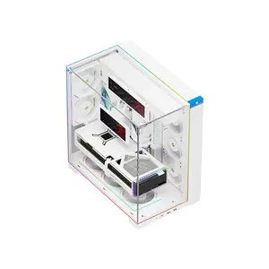 Thermalright A70 Vision LCD PC Case White, ATX Mid Tower Chassis, 9.16-Inch Integrated LCD Display, Tempered Glass Panoramic Side Panel, High-Airflow Showcase Gaming Case