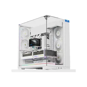 Thermalright A70 Vision LCD PC Case White, ATX Mid Tower Chassis, 9.16-Inch Integrated LCD Display, Tempered Glass Panoramic Side Panel, High-Airflow Showcase Gaming Case