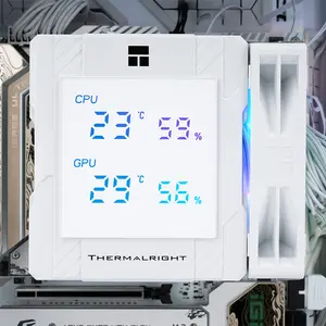 Thermalright Peerless Assassin Digital ARGB White Dual Tower CPU Air Cooler, Dual Heatsink Design, Digital Display Monitoring, High-Performance Air Cooling Solution, Addressable RGB Lighting