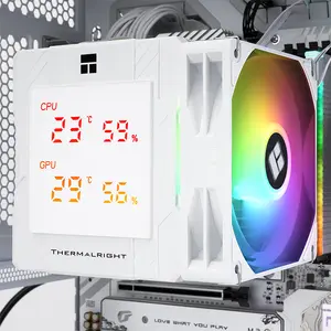 Thermalright Peerless Assassin Digital ARGB White Dual Tower CPU Air Cooler, Dual Heatsink Design, Digital Display Monitoring, High-Performance Air Cooling Solution, Addressable RGB Lighting