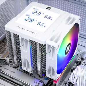 Thermalright Peerless Assassin Digital ARGB White Dual Tower CPU Air Cooler, Dual Heatsink Design, Digital Display Monitoring, High-Performance Air Cooling Solution, Addressable RGB Lighting