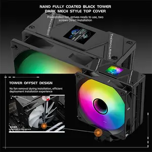 Thermalright TR 120 ASSASSIN SPIRIT VISION ARGB CPU Air Cooler, Single Tower, 4 Heatpipes, 120mm PWM Fan, 1.54-Inch IPS LCD Screen