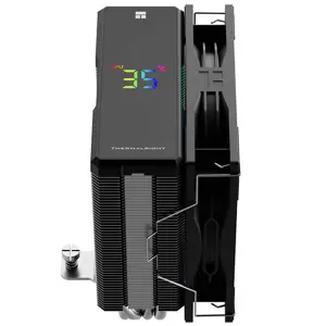 Thermalright Assassin X 120 R Digital ARGB Black CPU Air Cooler, Single Tower Cooling System with Digital Display and Addressable RGB Lighting