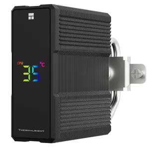 Thermalright Assassin X 120 R Digital ARGB Black CPU Air Cooler, Single Tower Cooling System with Digital Display and Addressable RGB Lighting