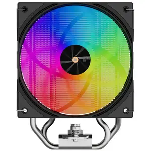 Thermalright Assassin X 120 R Digital ARGB Black CPU Air Cooler, Single Tower Cooling System with Digital Display and Addressable RGB Lighting