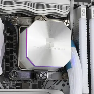 Thermalright Frozen Edge 360 ARGB White Liquid CPU Cooler, 360mm AIO Liquid Cooler, Triple 120mm ARGB PWM Fans, High-Performance CPU Cooler for Intel & AMD