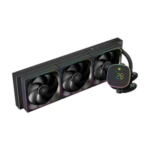 Thermalright Frozen Horizon 360 Digital ARGB Black Liquid CPU Cooler, 360mm AIO Liquid Cooler, Digital Display Pump, Triple 120mm ARGB PWM Fans, Intel & AMD CPU Cooler