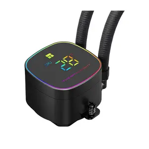 Thermalright Frozen Horizon 360 Digital ARGB Black Liquid CPU Cooler, 360mm AIO Liquid Cooler, Digital Display Pump, Triple 120mm ARGB PWM Fans, Intel & AMD CPU Cooler