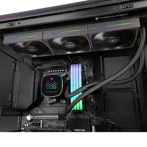 Thermalright Frozen Horizon 360 Digital ARGB Black Liquid CPU Cooler, 360mm AIO Liquid Cooler, Digital Display Pump, Triple 120mm ARGB PWM Fans, Intel & AMD CPU Cooler