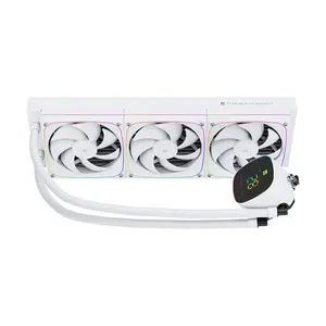 Thermalright Frozen Horizon 360 Digital ARGB White Liquid CPU Cooler, 360mm AIO Liquid Cooler, Digital Display Pump, Triple 120mm ARGB PWM Fans, Intel & AMD CPU Cooler