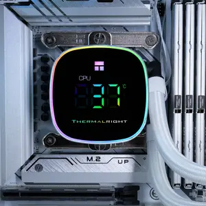 Thermalright Frozen Horizon 360 Digital ARGB White Liquid CPU Cooler, 360mm AIO Liquid Cooler, Digital Display Pump, Triple 120mm ARGB PWM Fans, Intel & AMD CPU Cooler