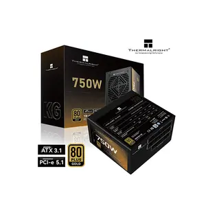 Thermalright TR-KG750 750W Power Supply, 80 Plus Gold Certified Efficiency, Fully Modular Cable Design, ATX 3.1 and PCIe 5.1 Ready Performance Gaming PSU