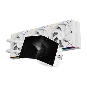Thermalright Levita Vision 360 ARGB White Liquid CPU Cooler, 360mm AIO Liquid Cooler, Digital Display Pump, Triple 120mm ARGB PWM Fans, High-Performance CPU Cooler for Intel & AMD