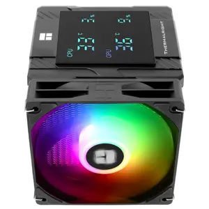 Thermalright Peerless Assassin 120 Digital ARGB Black Dual Tower CPU Air Cooler, High Performance Cooling System with Digital Display and Addressable RGB Lighting